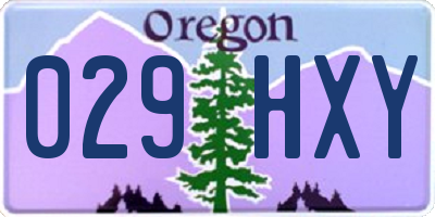 OR license plate 029HXY