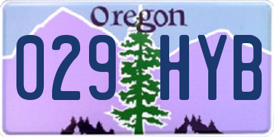 OR license plate 029HYB