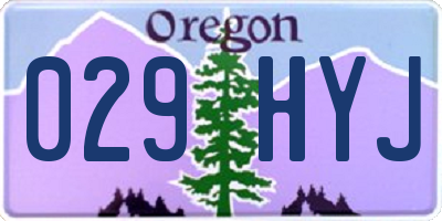 OR license plate 029HYJ