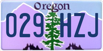 OR license plate 029HZJ