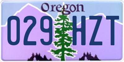 OR license plate 029HZT