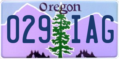 OR license plate 029IAG