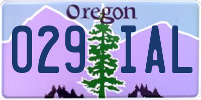OR license plate 029IAL