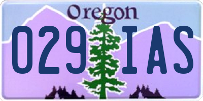 OR license plate 029IAS
