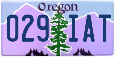 OR license plate 029IAT