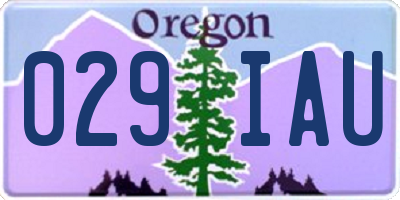 OR license plate 029IAU