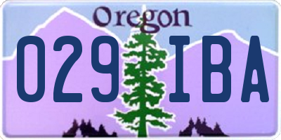 OR license plate 029IBA