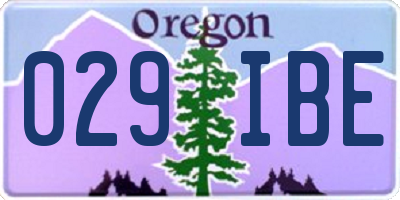 OR license plate 029IBE