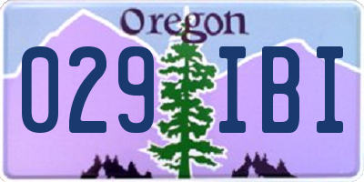 OR license plate 029IBI