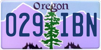 OR license plate 029IBN