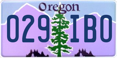 OR license plate 029IBO