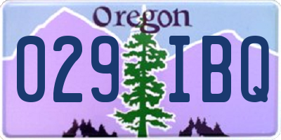 OR license plate 029IBQ