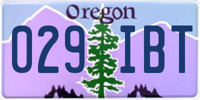 OR license plate 029IBT