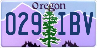 OR license plate 029IBV