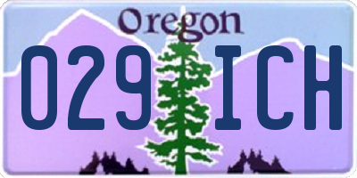 OR license plate 029ICH