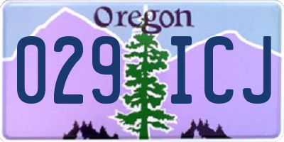 OR license plate 029ICJ