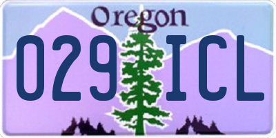 OR license plate 029ICL