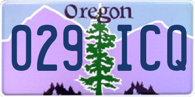OR license plate 029ICQ
