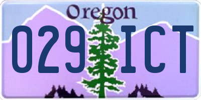 OR license plate 029ICT