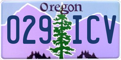 OR license plate 029ICV