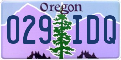 OR license plate 029IDQ