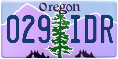 OR license plate 029IDR
