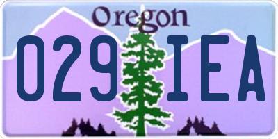 OR license plate 029IEA