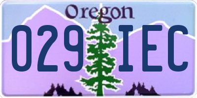 OR license plate 029IEC