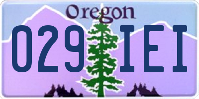 OR license plate 029IEI