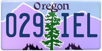 OR license plate 029IEL
