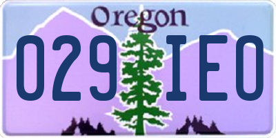 OR license plate 029IEO