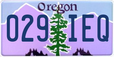OR license plate 029IEQ