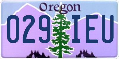 OR license plate 029IEU