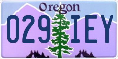 OR license plate 029IEY