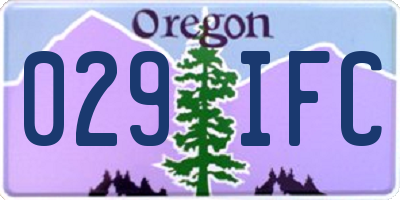 OR license plate 029IFC