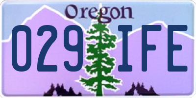 OR license plate 029IFE