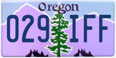 OR license plate 029IFF