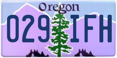 OR license plate 029IFH