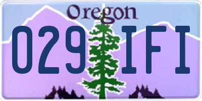 OR license plate 029IFI
