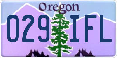 OR license plate 029IFL