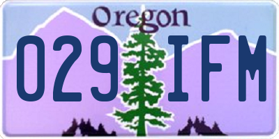 OR license plate 029IFM