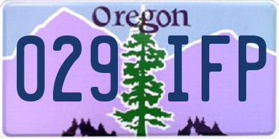OR license plate 029IFP