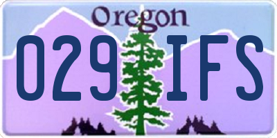 OR license plate 029IFS
