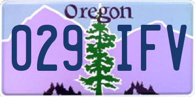 OR license plate 029IFV