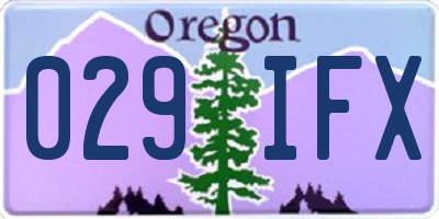 OR license plate 029IFX