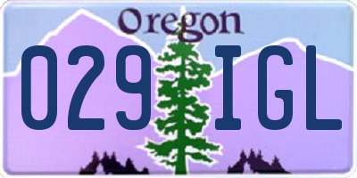 OR license plate 029IGL