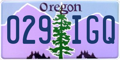 OR license plate 029IGQ