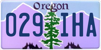 OR license plate 029IHA