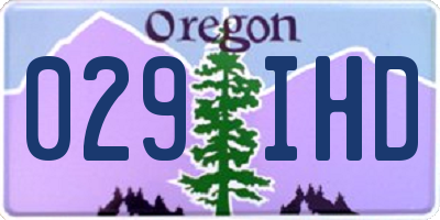 OR license plate 029IHD