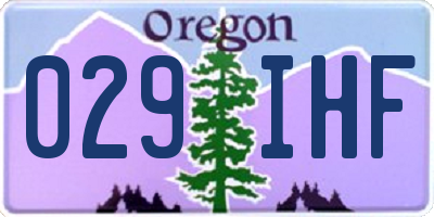 OR license plate 029IHF